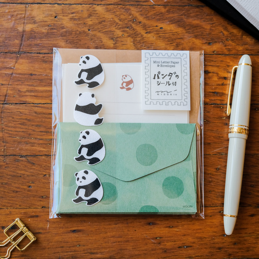 Midori Mini Letter Set with Stickers - 952 Panda A