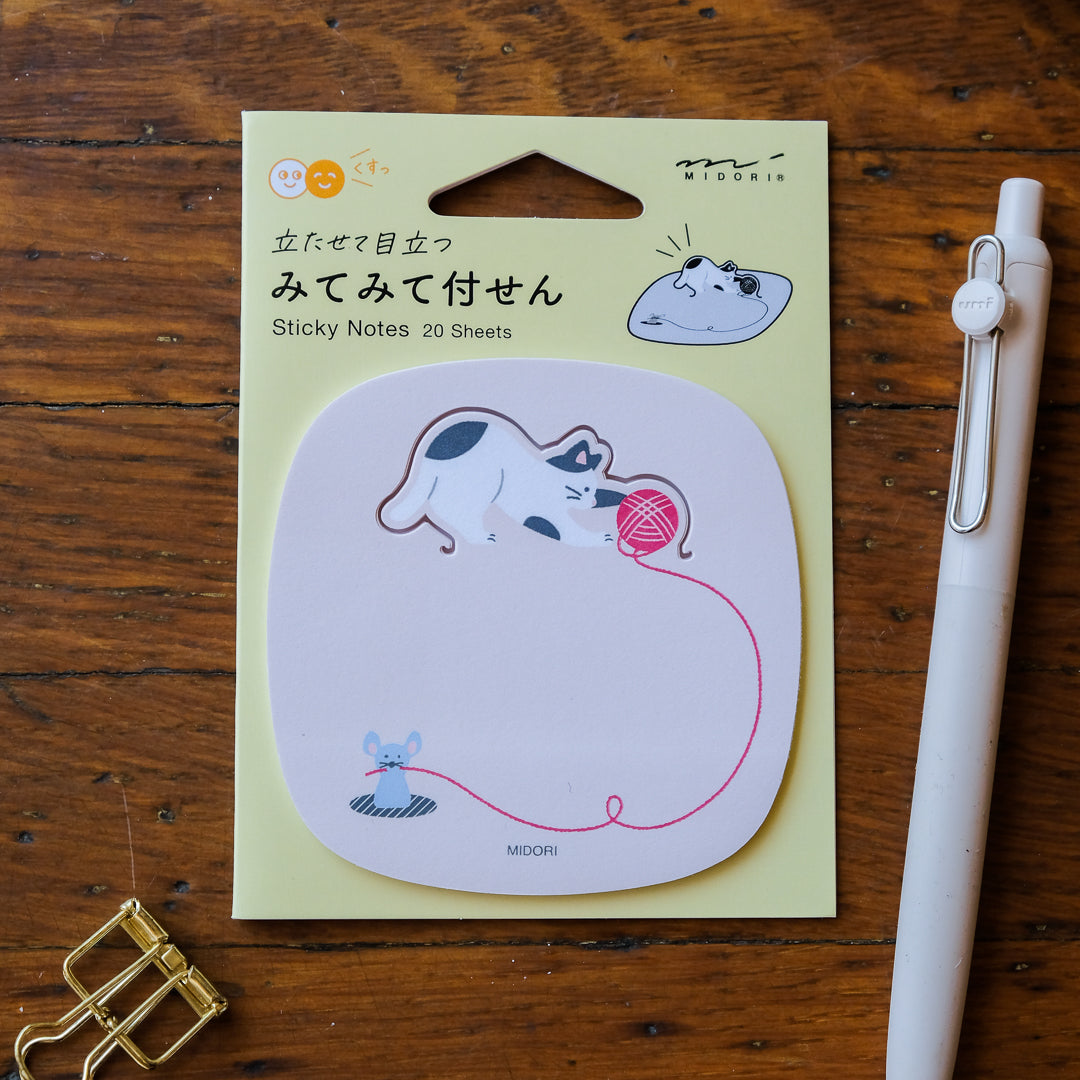 Midori Pop-up Sticky Notes - Cat