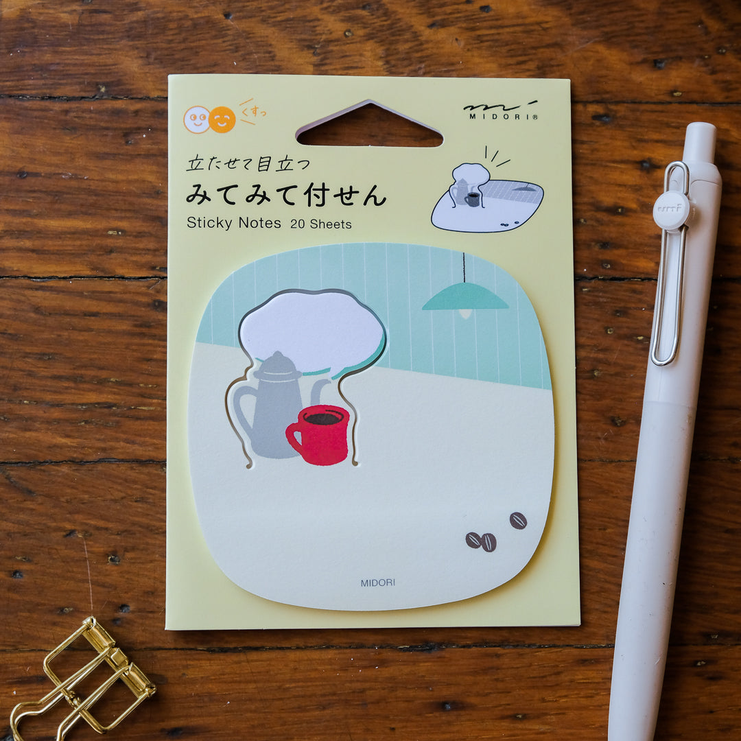 Midori Pop-up Sticky Notes - Coffee
