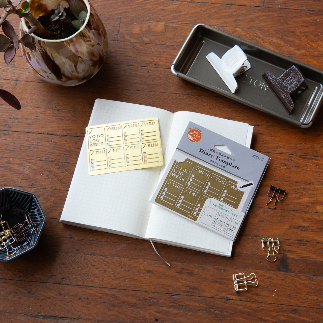 Midori Diary Template Weekly Block