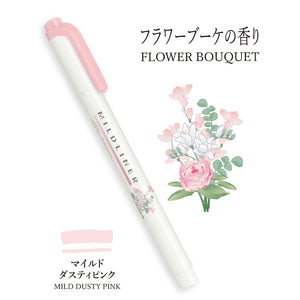 Zebra Mildliner Markers - Fragrance Series - Mild Dusty PInk