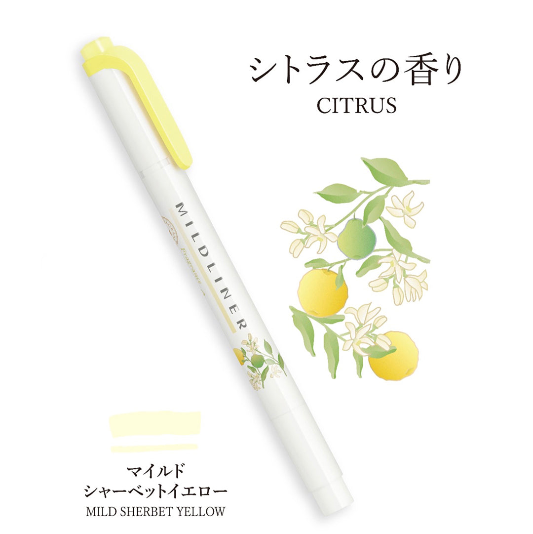 Zebra Mildliner Markers - Fragrance Series - Mild Sherbet Yellow
