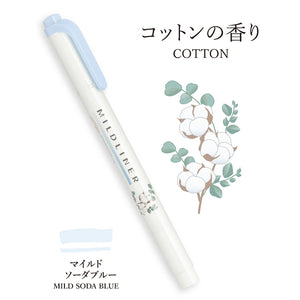 Zebra Mildliner Markers - Fragrance Series - Mild Soda Blue