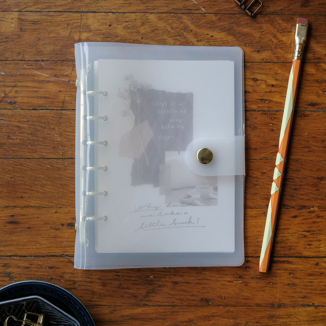 Mind Wave Bine Clear Binder - Milk White