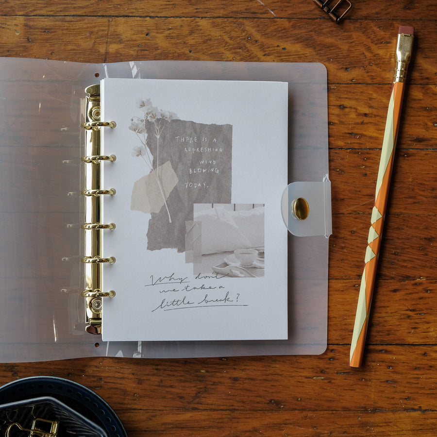 Mind Wave Bine Clear Binder - Milk White