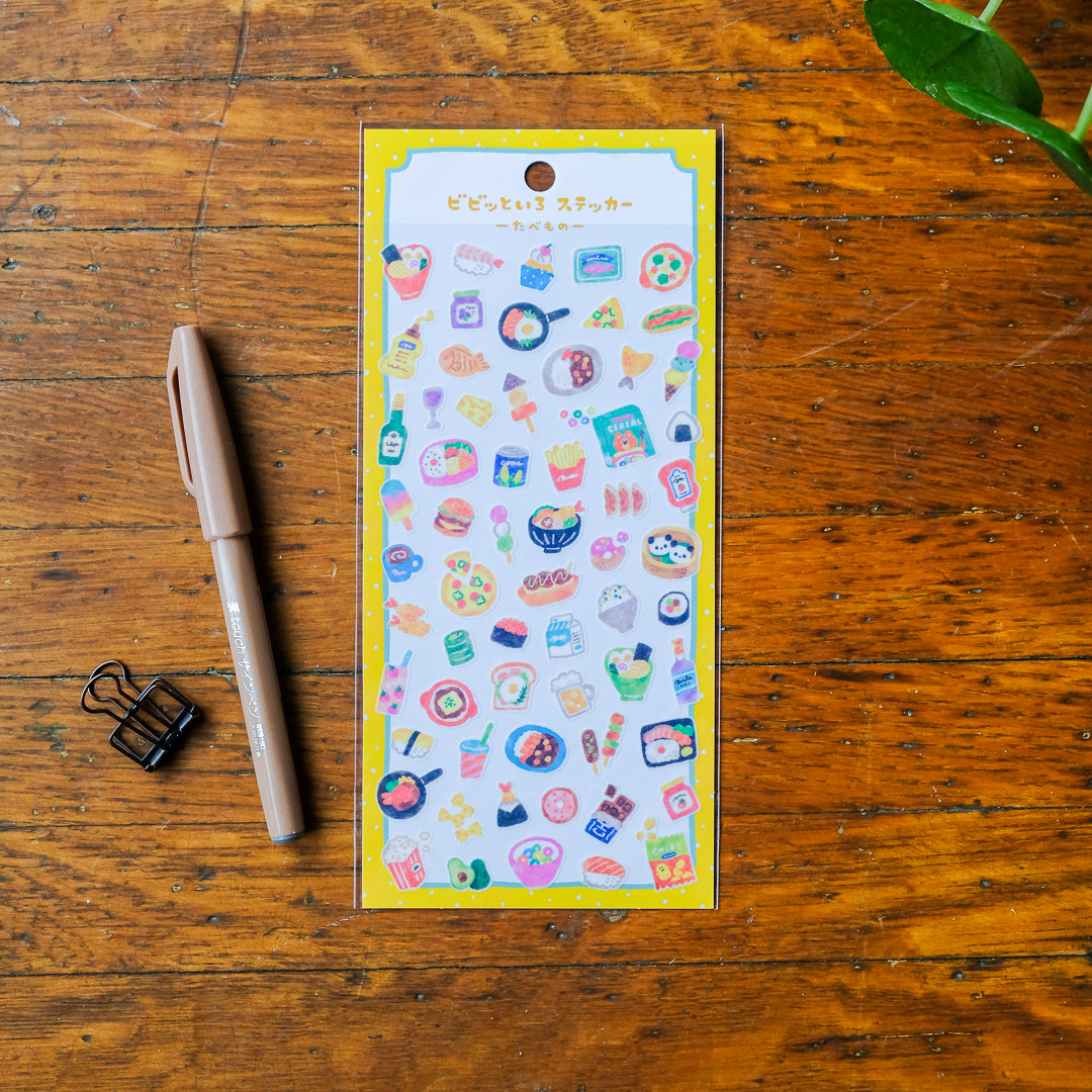 Mind Wave Vivid Color Sticker Sheet - 82728 Food