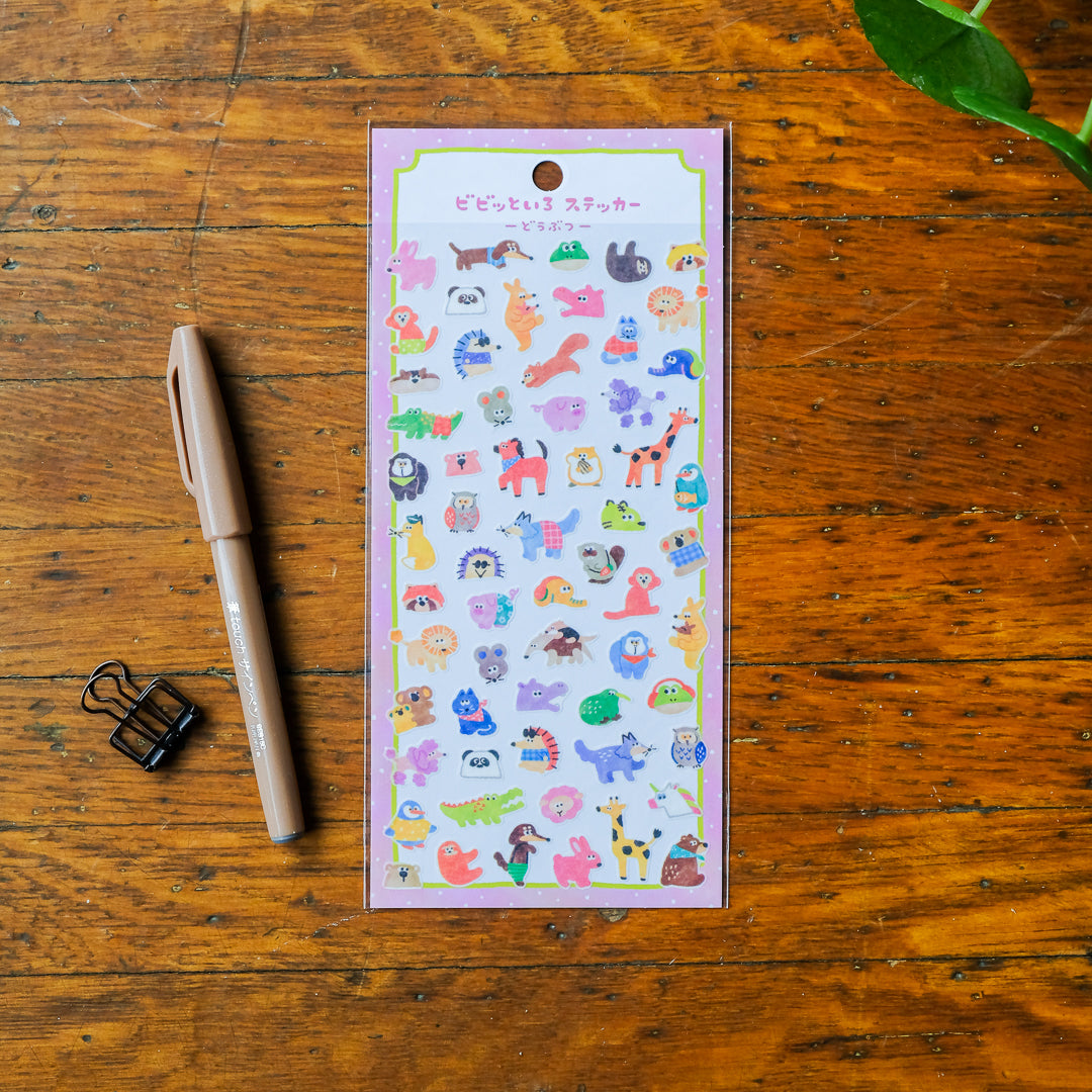 Mind Wave Vivid Color Sticker Sheet - 82727 Animals