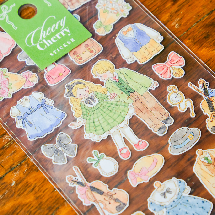 Mind Wave Cheerly Cherry Sticker Sheet - 82880 Dressing Up