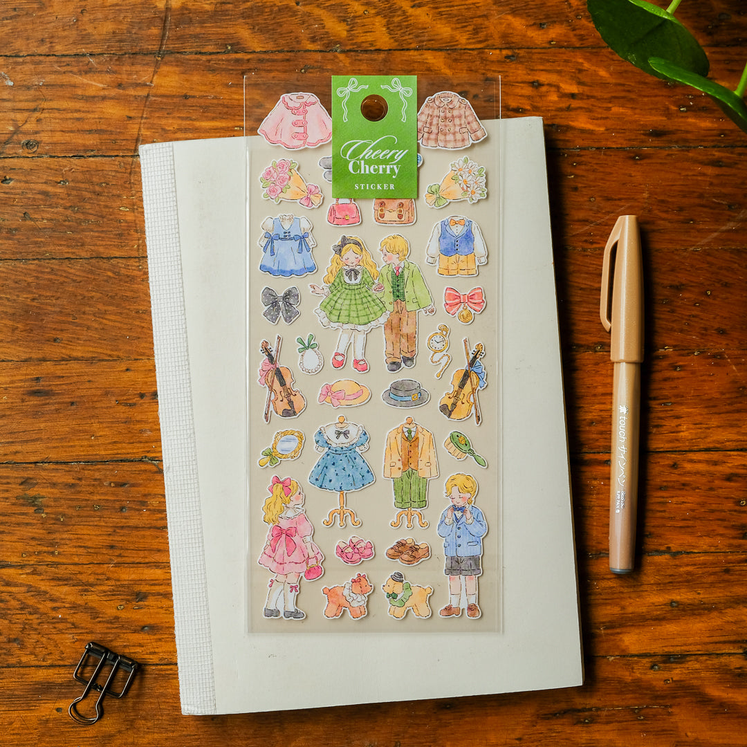 Mind Wave Cheerly Cherry Sticker Sheet - 82880 Dressing Up