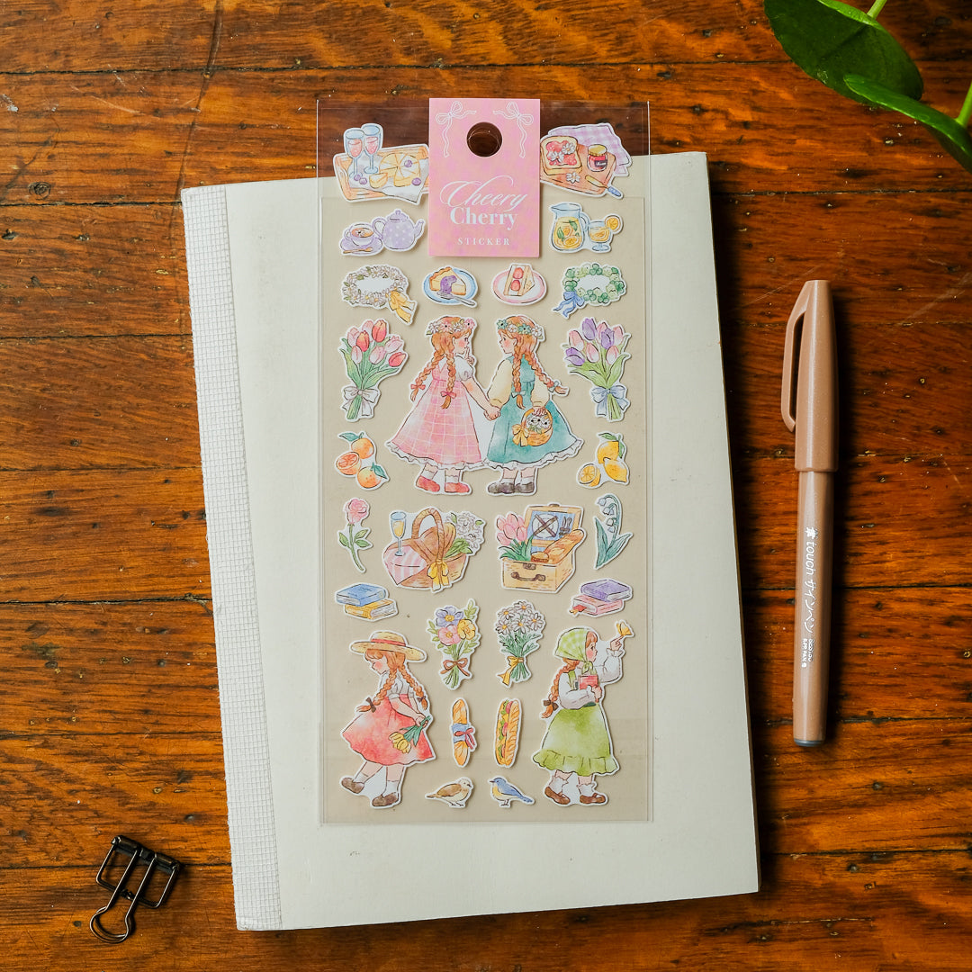 Mind Wave Cheerly Cherry Sticker Sheet - 82877 Flower Field