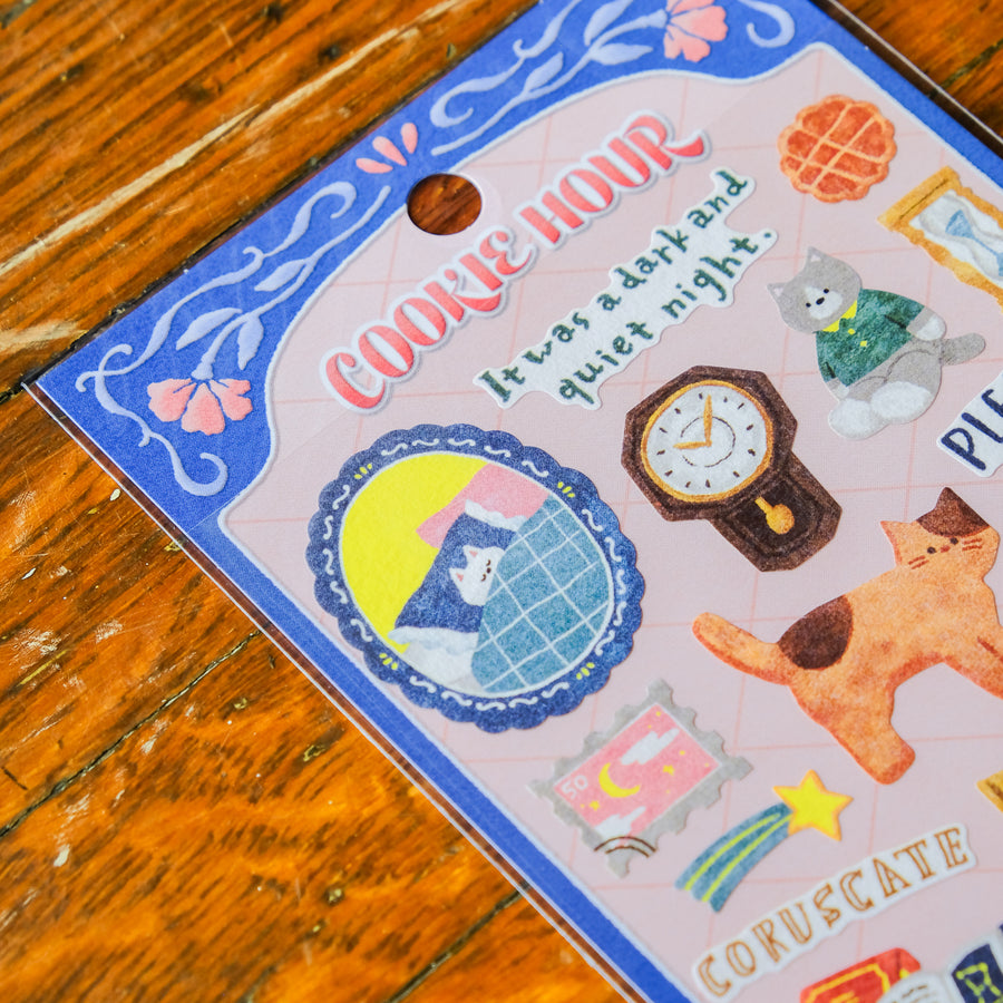 Mind Wave Cookie Hour Sticker Sheet - Cat Cookie 82833
