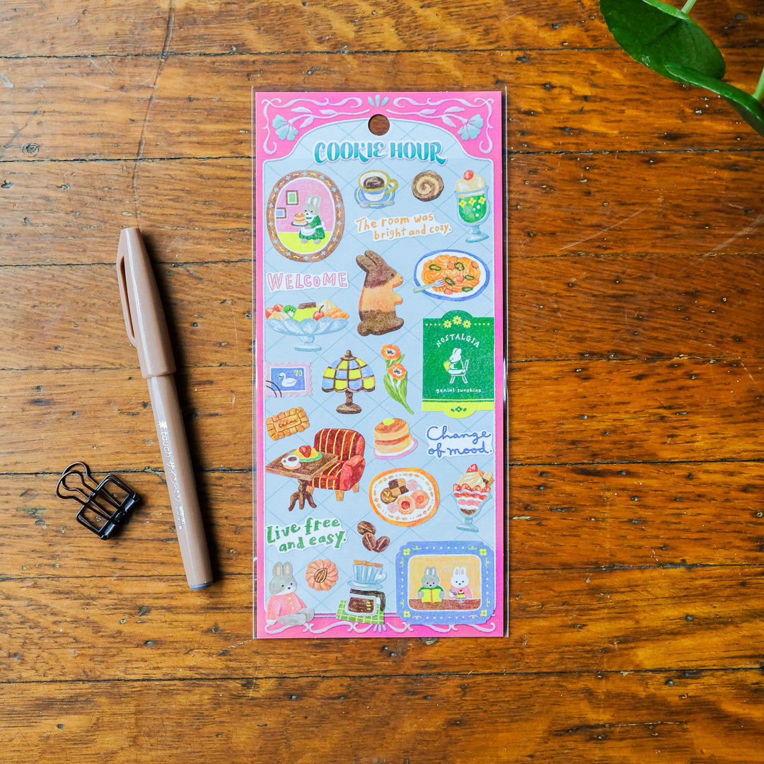 Mind Wave Cookie Hour Sticker Sheet - Bunny Cookie 82832
