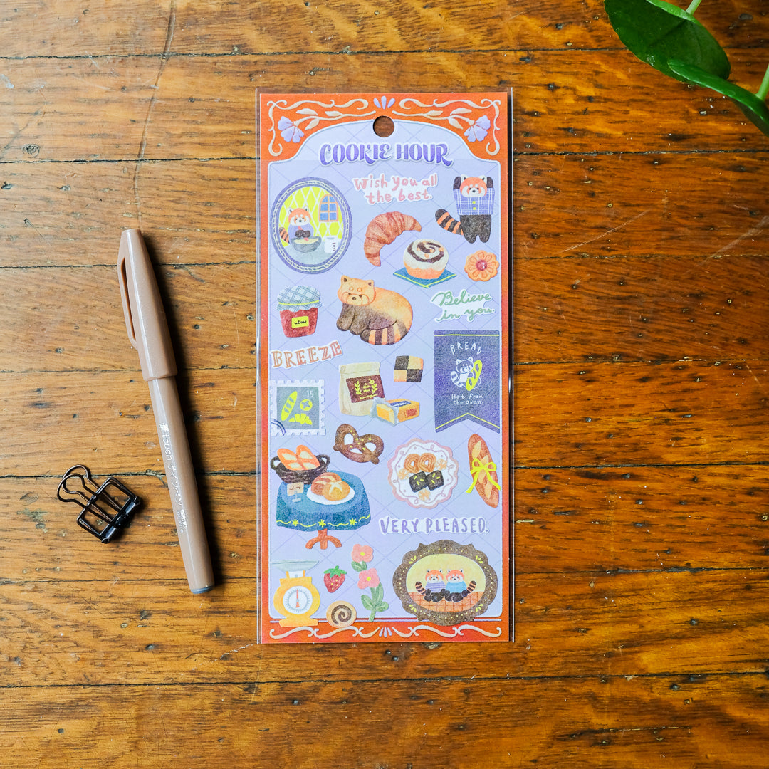 Mind Wave Cookie Hour Sticker Sheet - Red Panda Cookie 82834