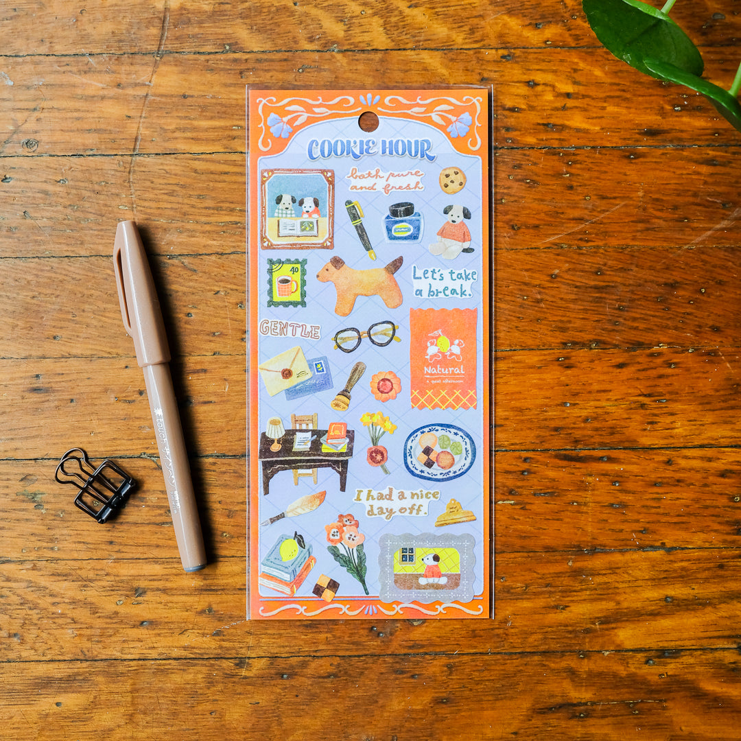 Mind Wave Cookie Hour Sticker Sheet - Dog Cookie 82830