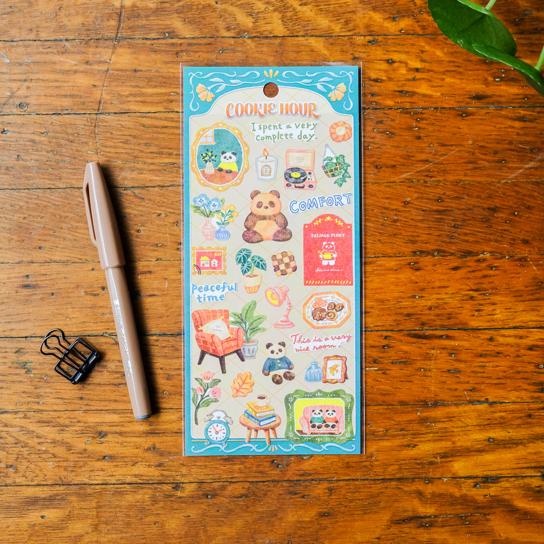 Mind Wave Cookie Hour Sticker Sheet - Panda Cookie 82831
