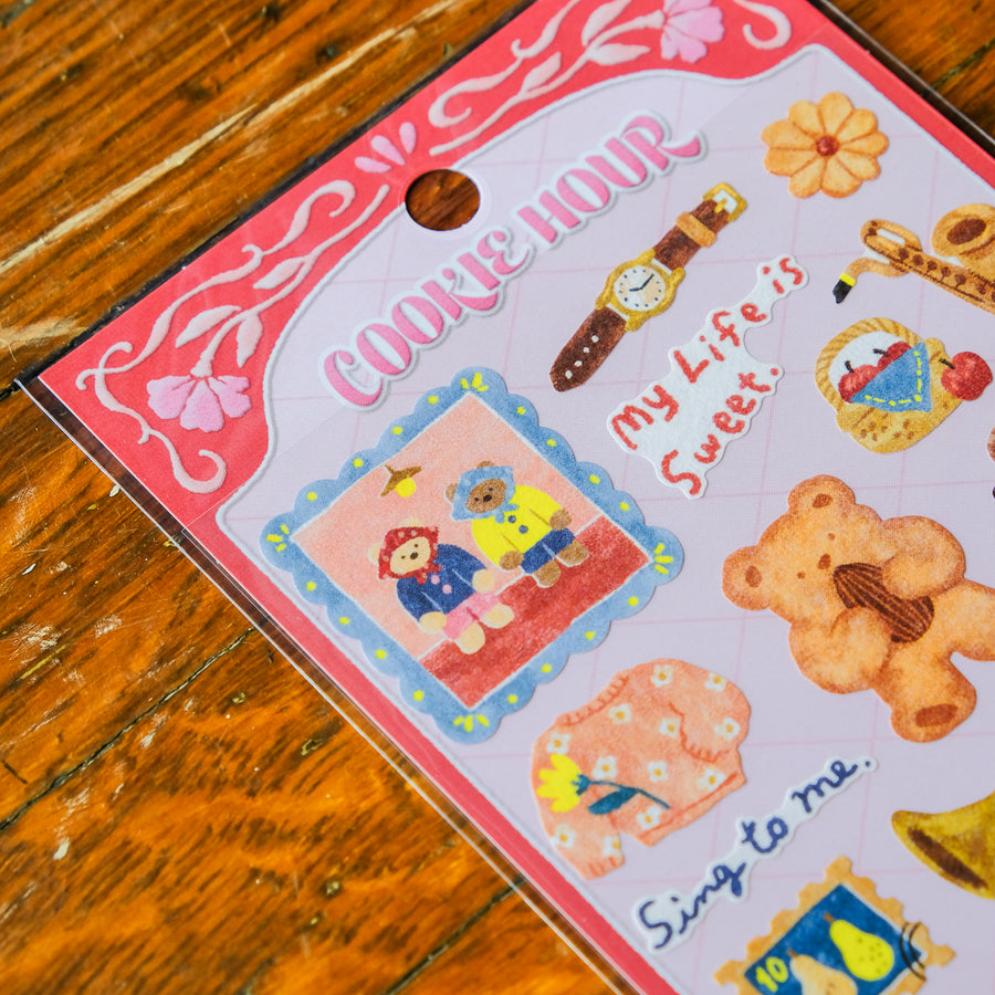 Mind Wave Cookie Hour Sticker Sheet - Bear Cookie 82829