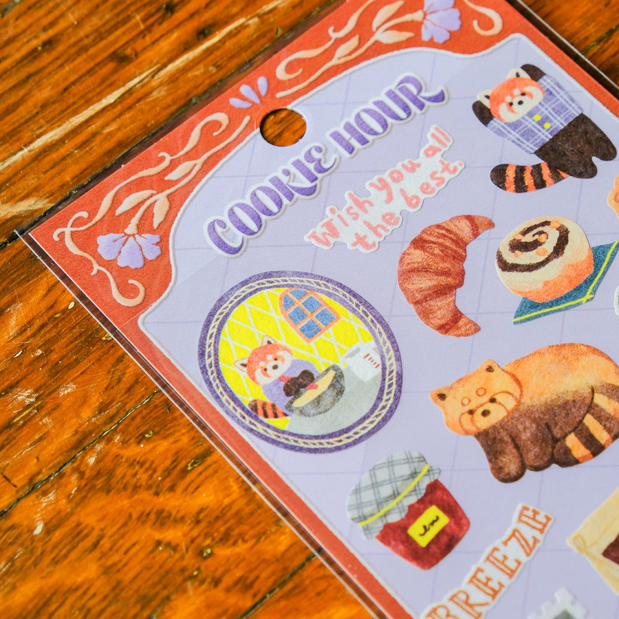 Mind Wave Cookie Hour Sticker Sheet - Red Panda Cookie 82834