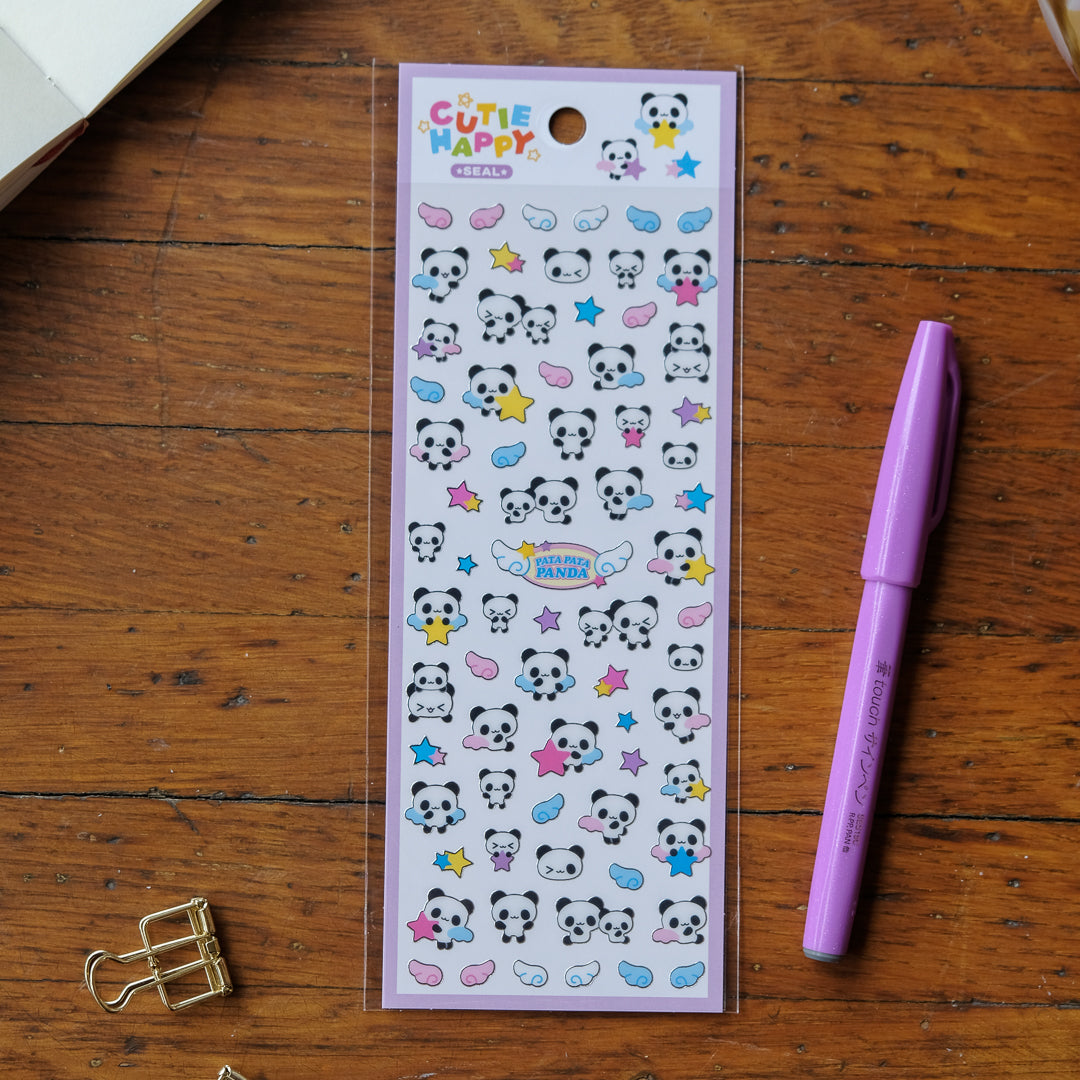 Mind Wave Cutie Happy Seal Sticker Sheet - 82757 Pata Pata Panda
