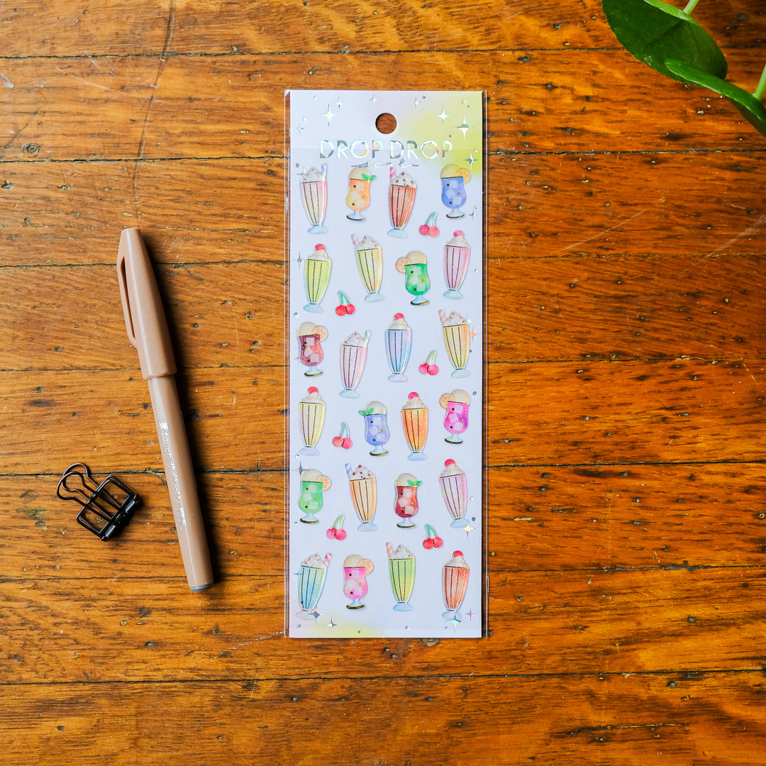 Mind Wave Drop Drop Seal Sticker Sheet - Soda Floats 82637