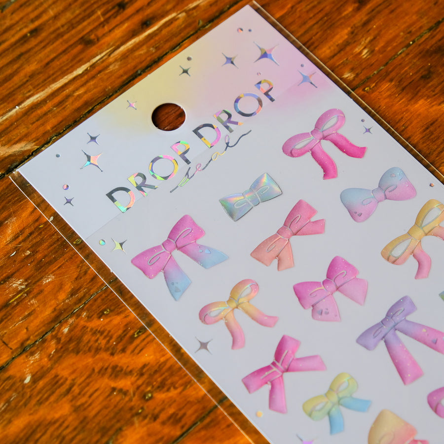 Mind Wave Drop Drop Seal Sticker Sheet - Ribbons 82630