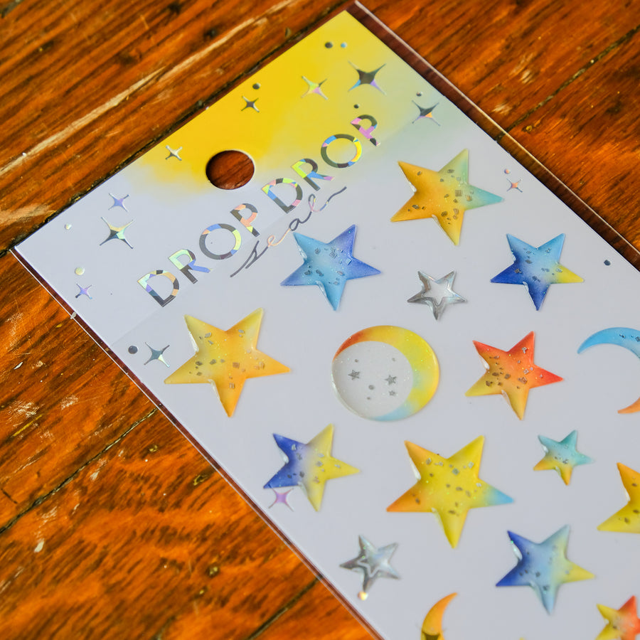 Mind Wave Drop Drop Seal Sticker Sheet - Stars 82636
