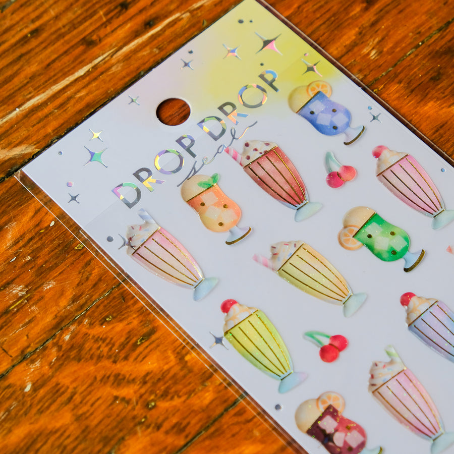 Mind Wave Drop Drop Seal Sticker Sheet - Soda Floats 82637