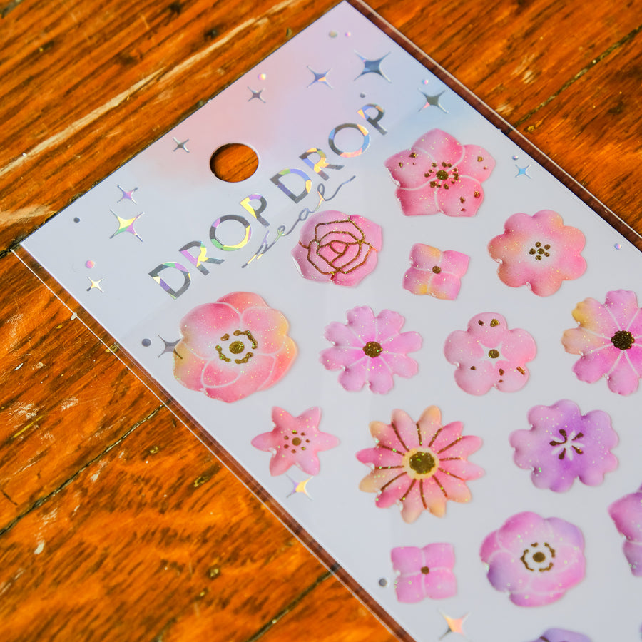 Mind Wave Drop Drop Seal Sticker Sheet - Flowers 82628