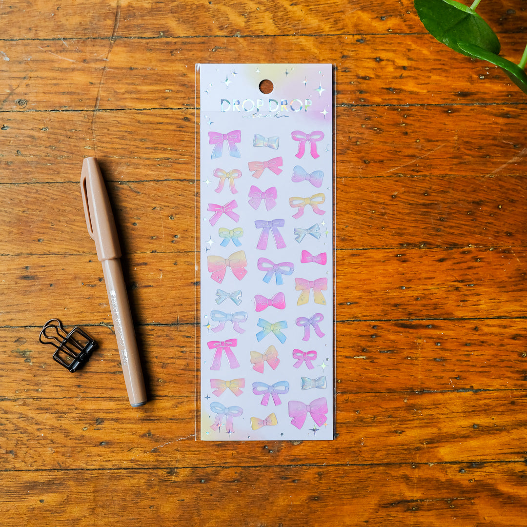 Mind Wave Drop Drop Seal Sticker Sheet - Ribbons 82630