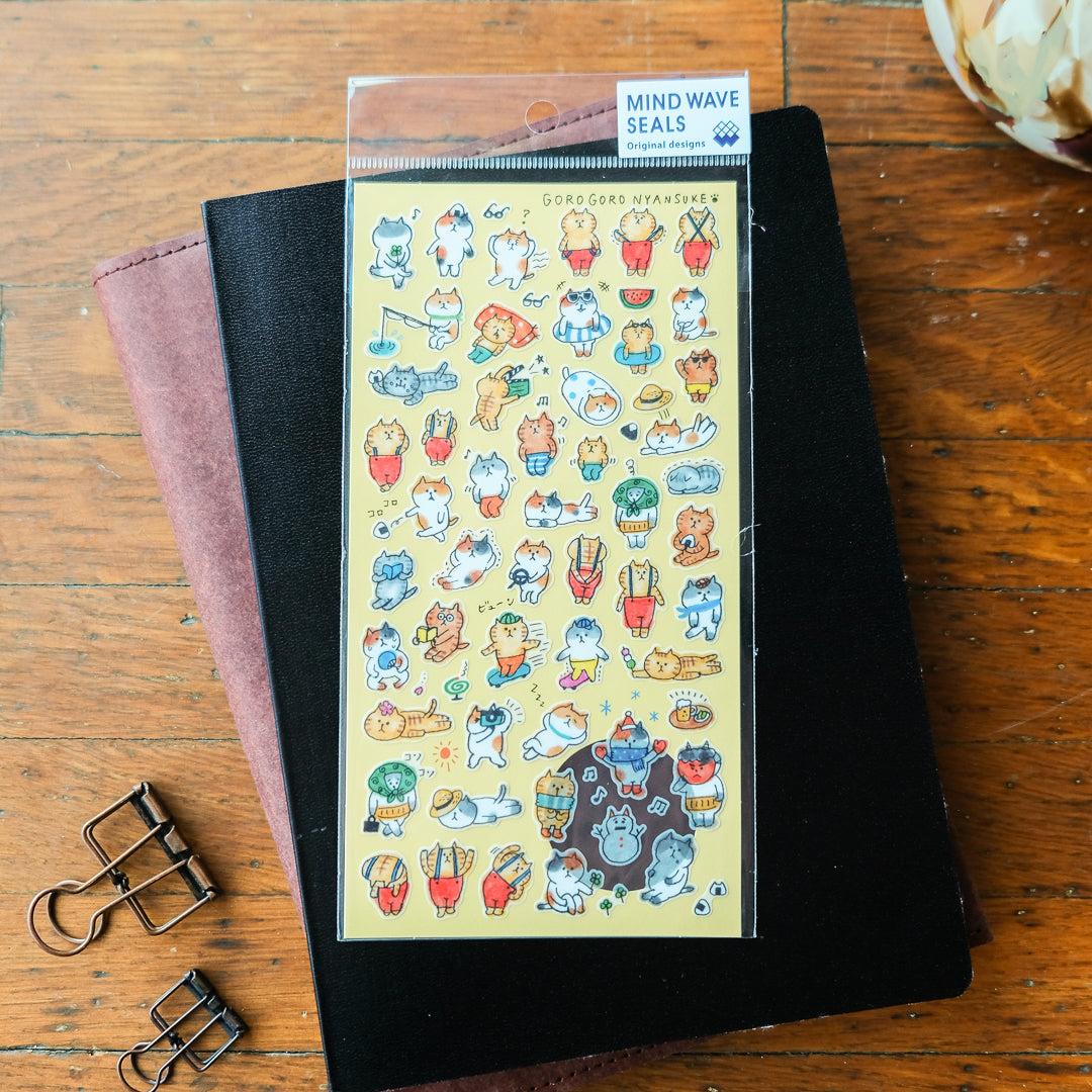 Mind Wave Gorogoro - 77892 Nyansuke Bubble Wrap Sticker Sheet