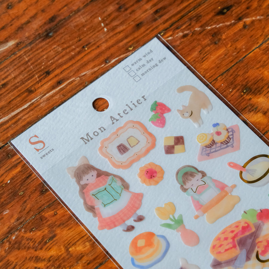 Mind Wave Mon Atelier Raised Stickers Sheet - 82787 Sweets