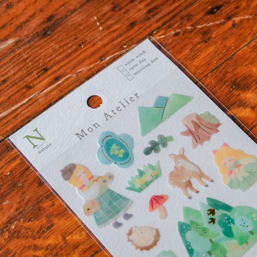 Mind Wave Mon Atelier Raised Stickers Sheet - 82783 Nature