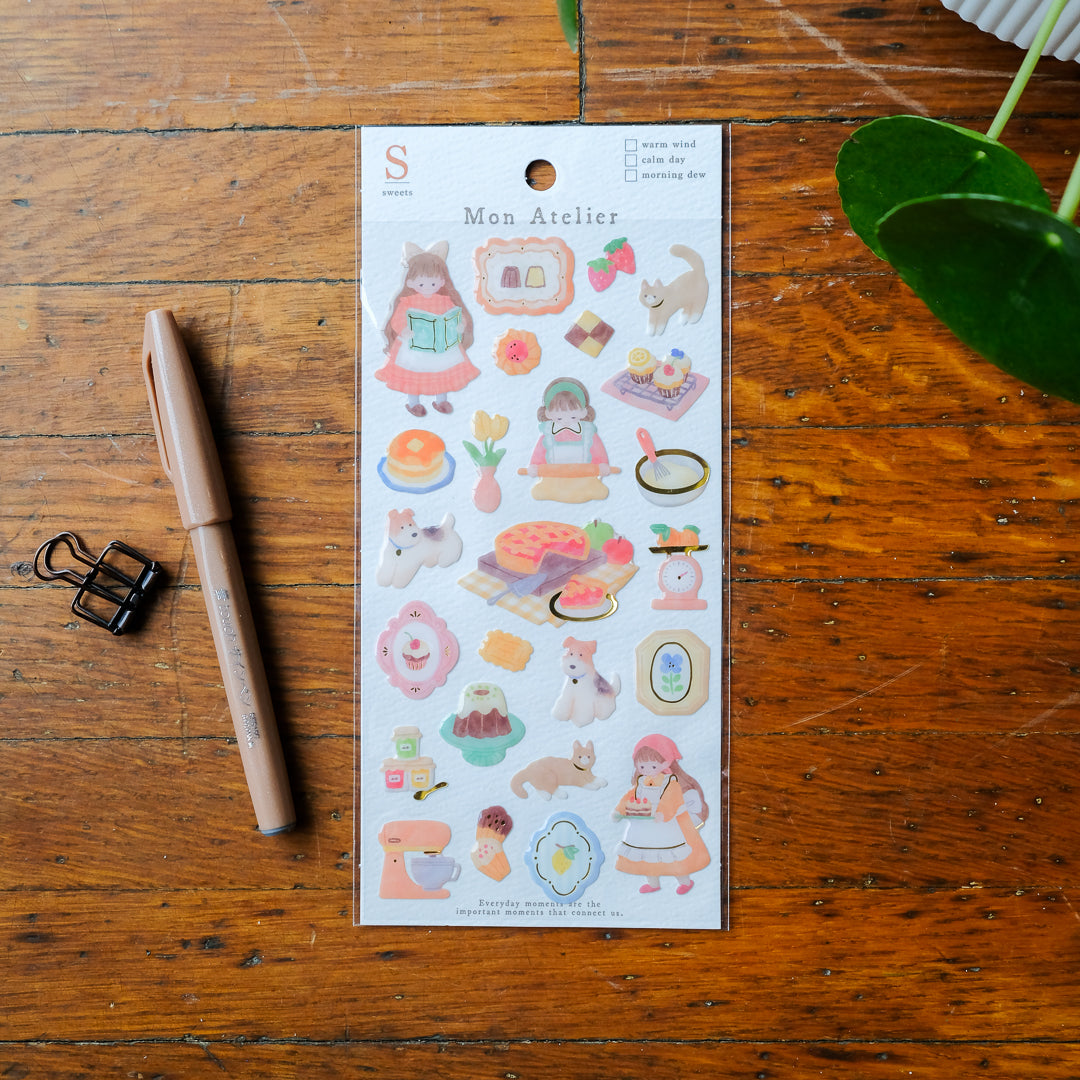 Mind Wave Mon Atelier Raised Stickers Sheet - 82787 Sweets