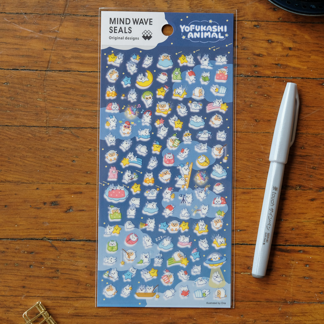 Mind Wave Originals Sticker Sheet - 82769 Night Owl Animals