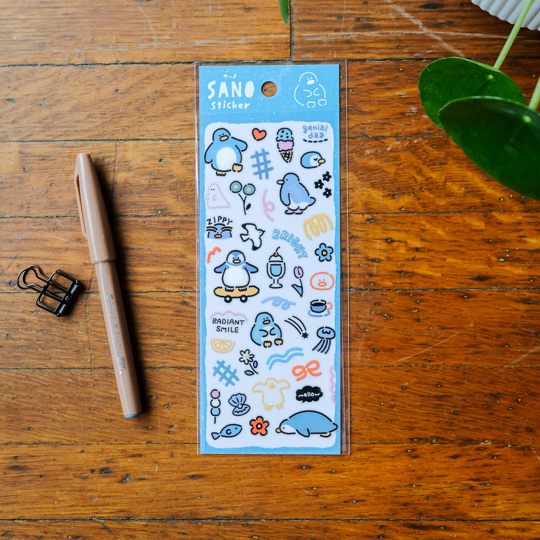 Mind Wave Sano Sticker Sheet - Penguin 82567