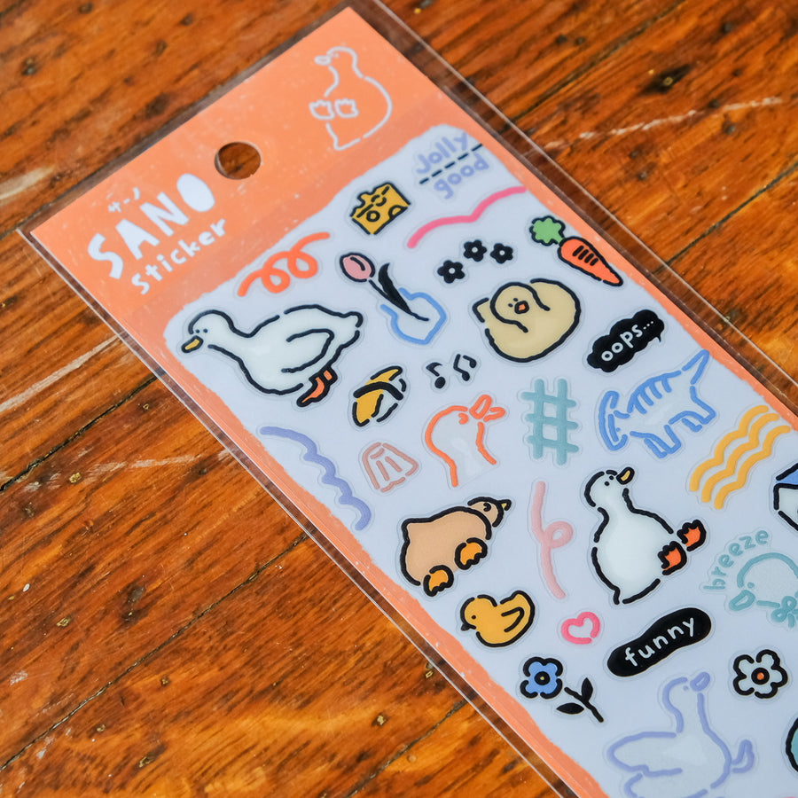 Mind Wave Sano Sticker Sheet - Duck 82566