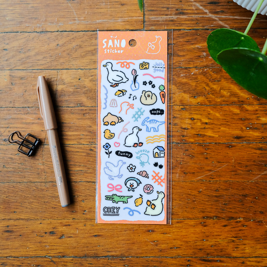 Mind Wave Sano Sticker Sheet - Duck 82566