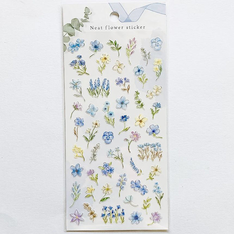 Mind Wave Neat Flower Sticker - Blue 81848