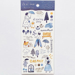 Mind Wave Play & Ink Sticker - Rainy Day Walk 81852