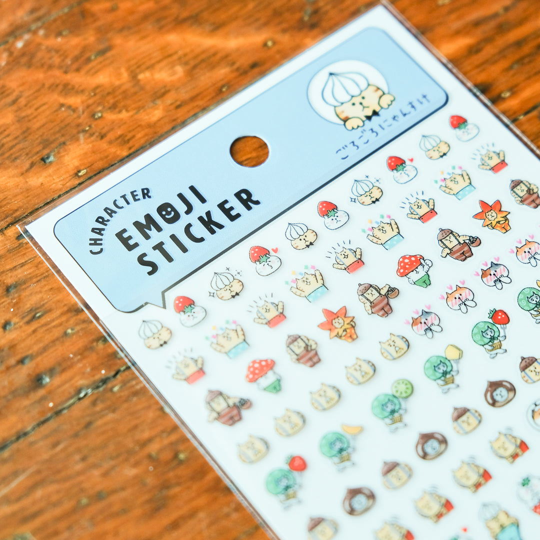 Mind Wave Gorogoro - Character Emoji Sticker Sheet - 81417 Nyansuke Everyone Gathered