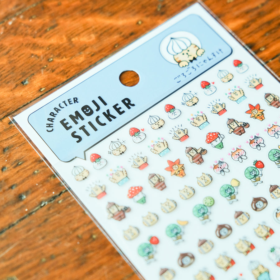 Mind Wave Gorogoro - Character Emoji Sticker Sheet - 81417 Nyansuke Everyone Gathered