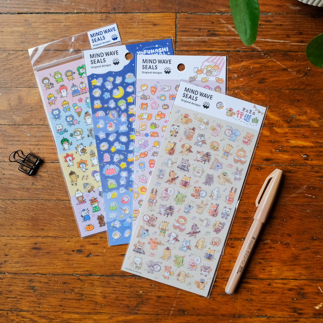 Mind Wave Seals Sticker Sheet - 82368 Mini Mini March