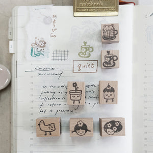 Black Milk Project Mini Rubber Stamp - Flower Pot BMP290