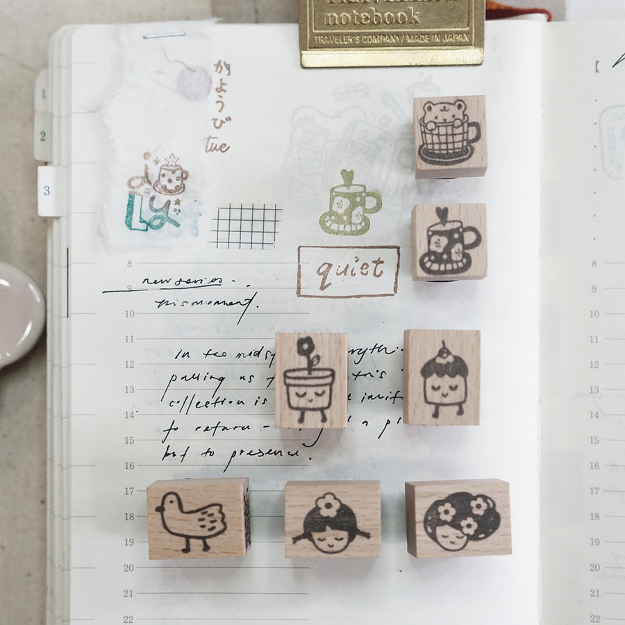 PRE ORDER: Black Milk Project Mini Rubber Stamp - Flower Pot BMP290