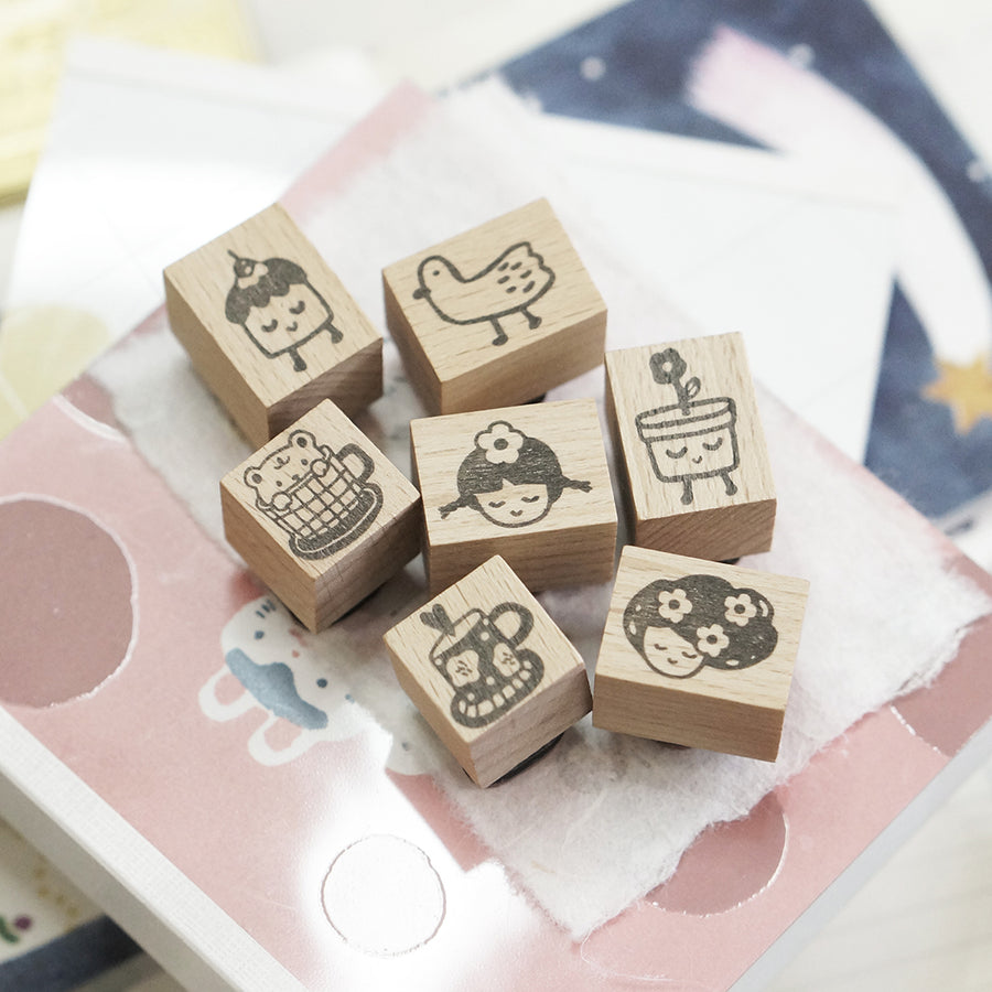 PRE ORDER: Black Milk Project Mini Rubber Stamp - Teddy Cup BMP288