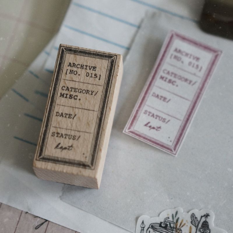 PRE ORDER: Black Milk Project Archive Rubber Stamp - (Vertical) FRAMES BMP341 - A (V) Archive No. 015 - Misc.