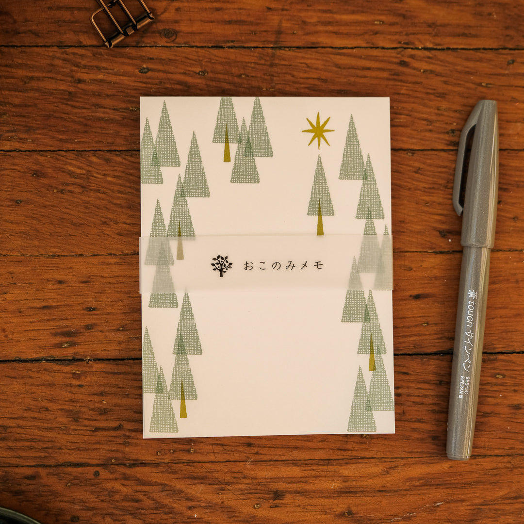 Mizushima OKONOMI Memo Pad - Forest