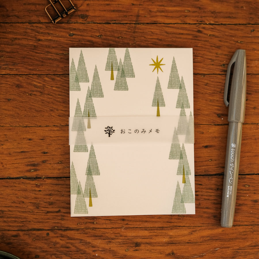 Mizushima OKONOMI Memo Pad - Forest