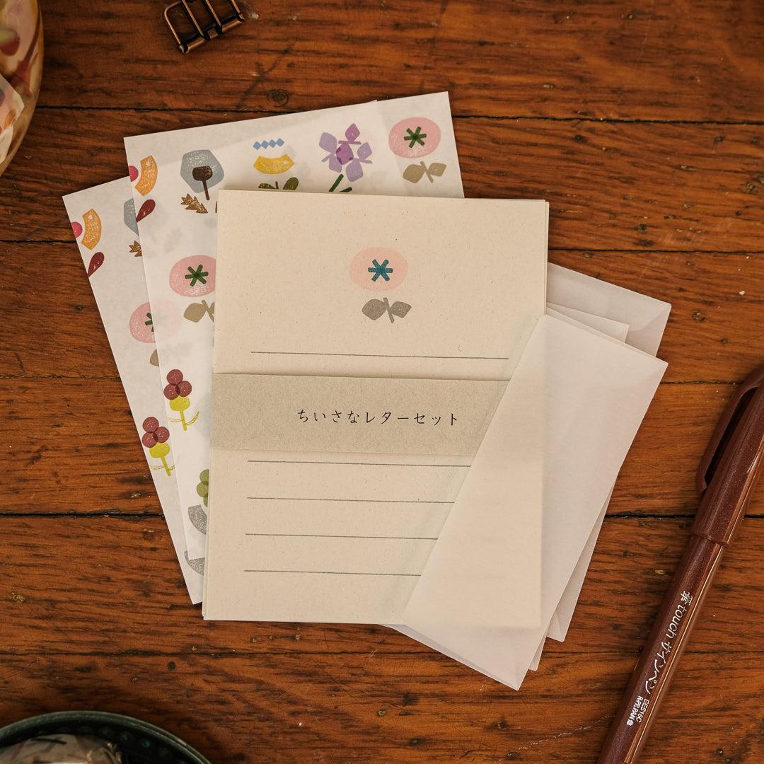 Mizushima Small Letter Writing Set - Flower