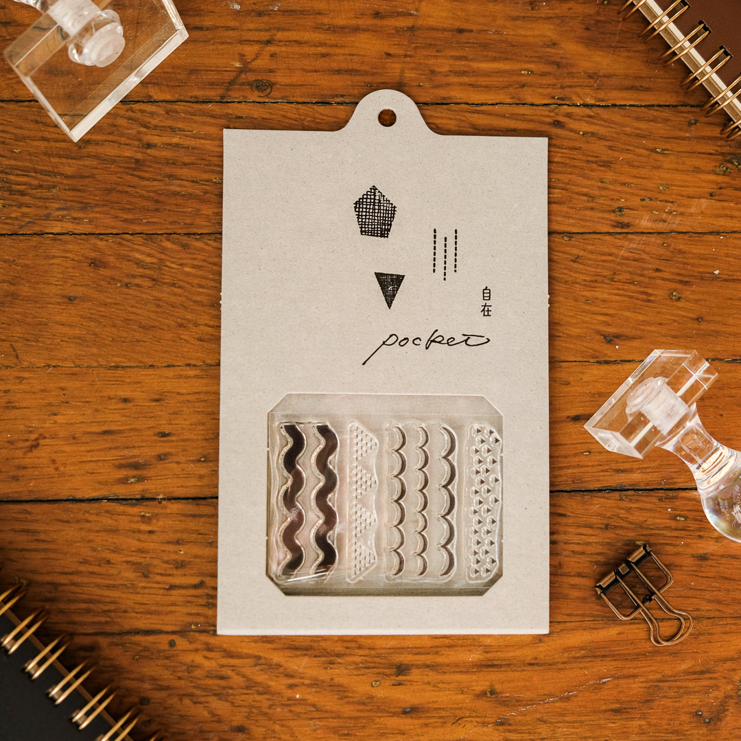 Mizushima Clear Stamps POCKET - STJ-P-HP04 Repeating Pattern 04