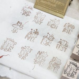 Black Milk Project Monthly Rubber Stamp Set - This Moment